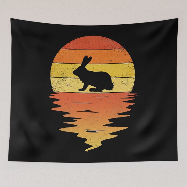 Item preview, Bunny 70s Sunset Rabbit Retro designed and sold by nwaja-art.