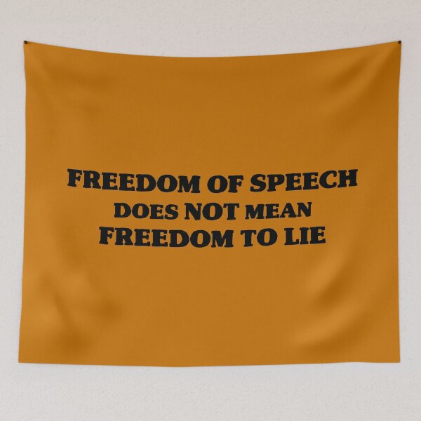 Item preview, Freedom of Speech Does NOT Mean Freedom to Lie designed and sold by CoupleCrafters.