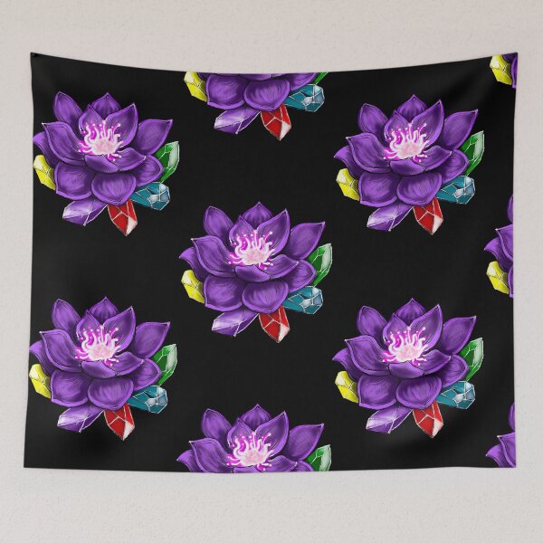 Item preview, Black Lotus Flower And Crystals  designed and sold by MollyWill56046.