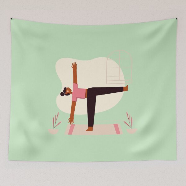 Item preview, Half Moon Yoga Pose designed and sold by RedTomasB.