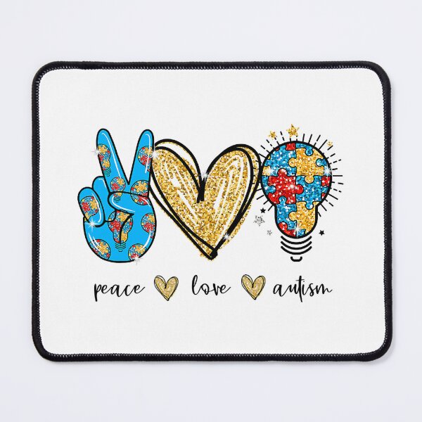 Item preview, Peace Love Autism Puzzle Ribbon Gift Autism Awareness Day designed and sold by HaaChris-Artis.