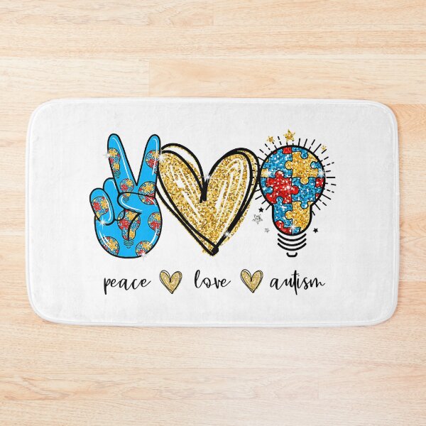 Item preview, Peace Love Autism Puzzle Ribbon Gift Autism Awareness Day designed and sold by HaaChris-Artis.