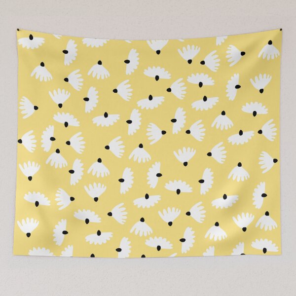 Item preview, Retro Chamomile Pattern on Yellow Background designed and sold by kapotka.