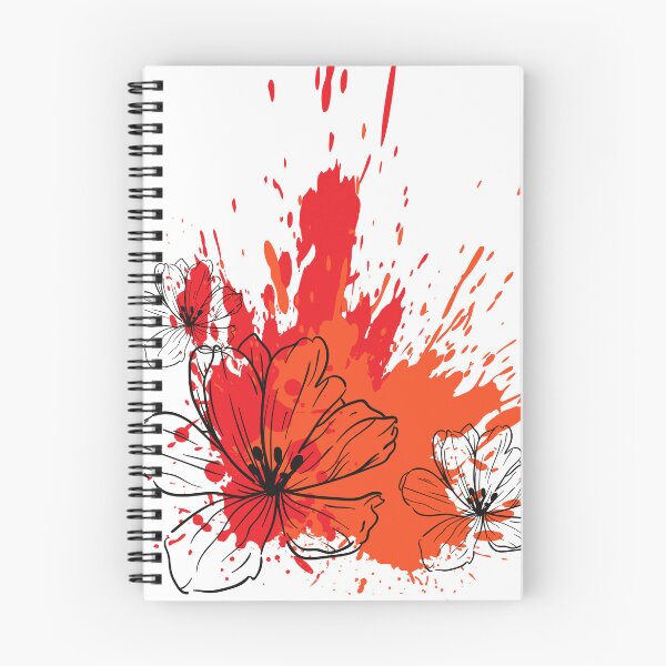 Item preview, Modern style floral print with a splash of red color designed and sold by HDpod.