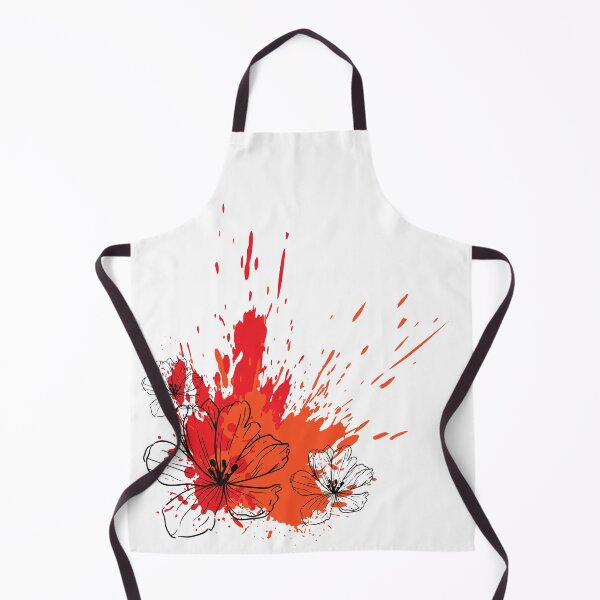 Item preview, Modern style floral print with a splash of red color designed and sold by HDpod.