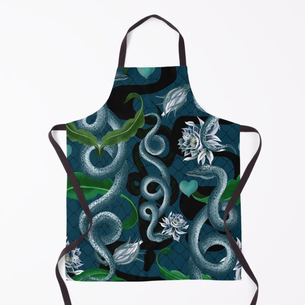 Item preview, Snakes alive, serpents, teal, moody, designed and sold by chrissyink.