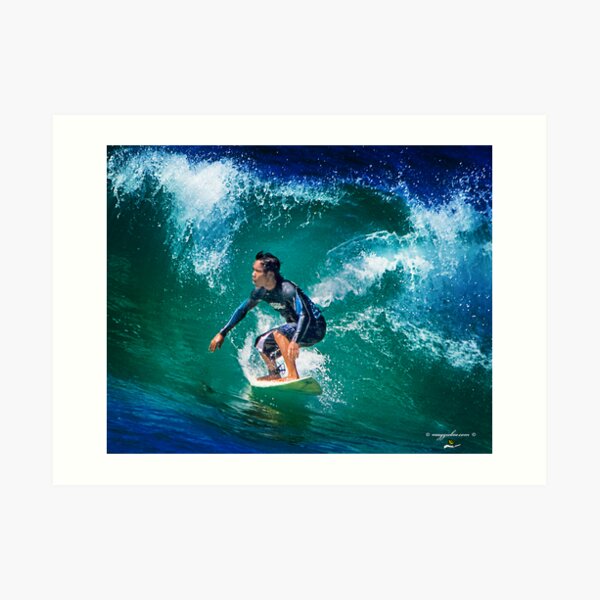 Surfs up at Redhead Beach Art Print