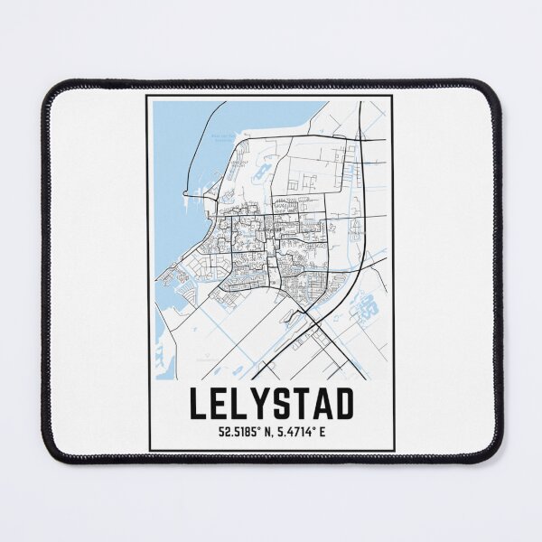 Item preview, Lelystad zwart wit kaart met coördinaten   designed and sold by CoJoCollective.