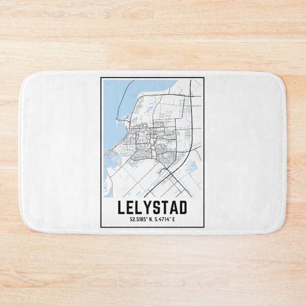 Item preview, Lelystad zwart wit kaart met coördinaten   designed and sold by CoJoCollective.
