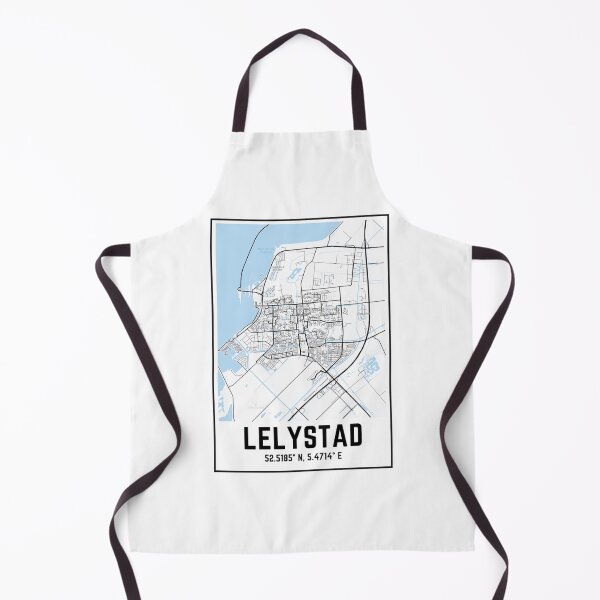 Item preview, Lelystad zwart wit kaart met coördinaten designed and sold by CoJoCollective.