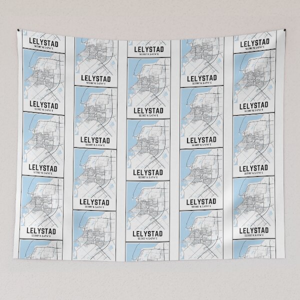 Item preview, Lelystad zwart wit kaart met coördinaten   designed and sold by CoJoCollective.