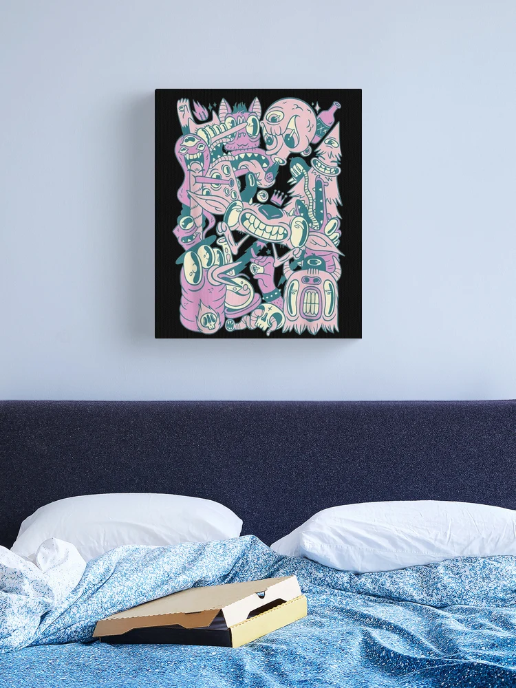 Weirdcore Aesthetic Eye Kawaii Peachy Canvas Painting Room