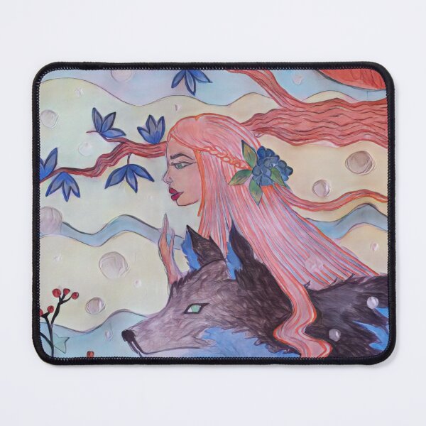 Item preview, Magic Illustration of woman and wolf designed and sold by EvArtDesigns.