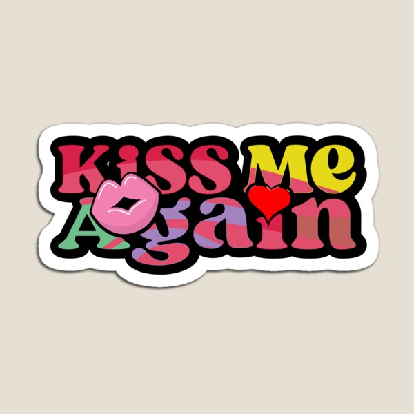 Kiss Me Again Sexy Lip Redline Swoosh Graphic. Sticker for Sale by  Subhakorn