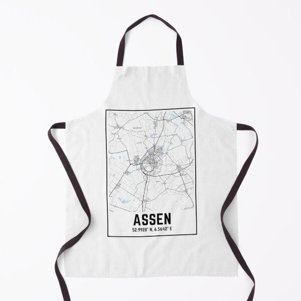Item preview, Stad Assen zwart wit kaart met coördinaten   designed and sold by Nesspiration.