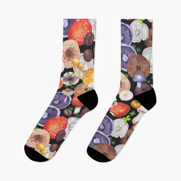 Item preview, Harvests of mushrooms - black  designed and sold by janeferwong.
