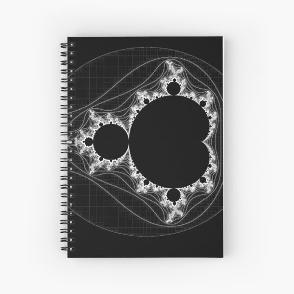 White - Linear Mandelbrot Spiral Notebook