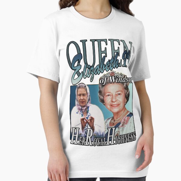 Item preview, HRH QUEEN ELIZABETH II VINTAGE T-SHIRT designed and sold by andrewtodos.