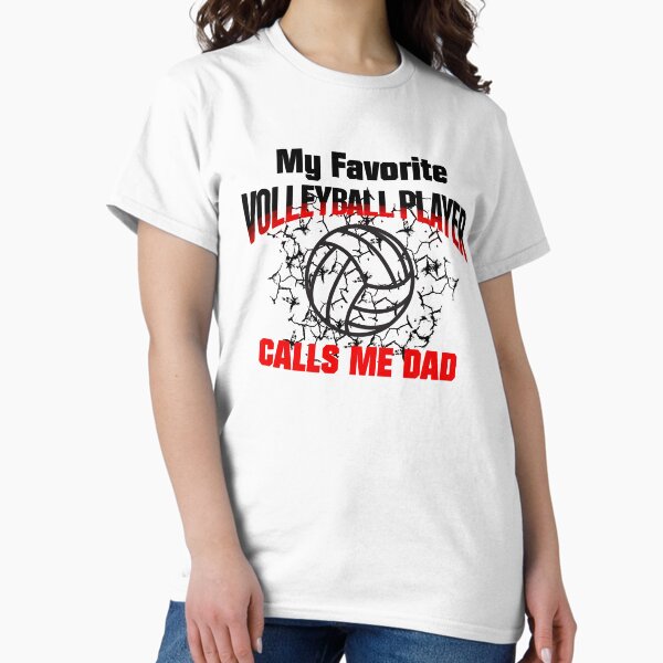 Vista previa del artículo con la obra «Regalo para papá - Mi jugador de voleibol favorito me llama papá», diseñado y vendido por lifestyleswag.