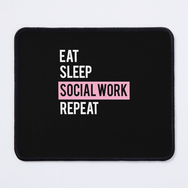 Item preview, SOCIAL WORK EAT SLEEP REPEAT designed and sold by RoselinLove.