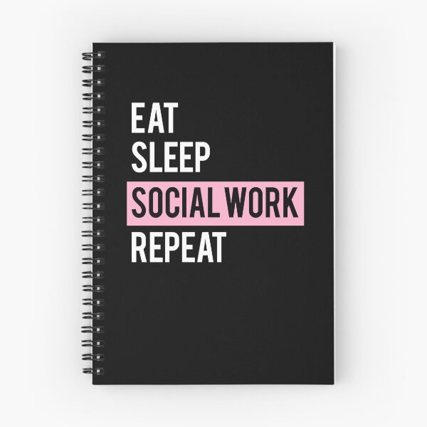 Item preview, SOCIAL WORK EAT SLEEP REPEAT designed and sold by RoselinLove.