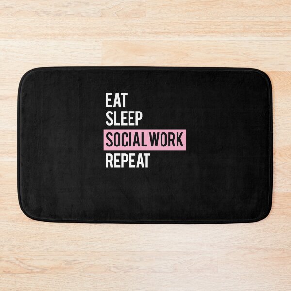 Item preview, SOCIAL WORK EAT SLEEP REPEAT designed and sold by RoselinLove.