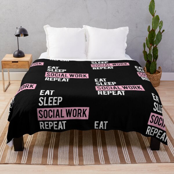 Item preview, SOCIAL WORK EAT SLEEP REPEAT designed and sold by RoselinLove.