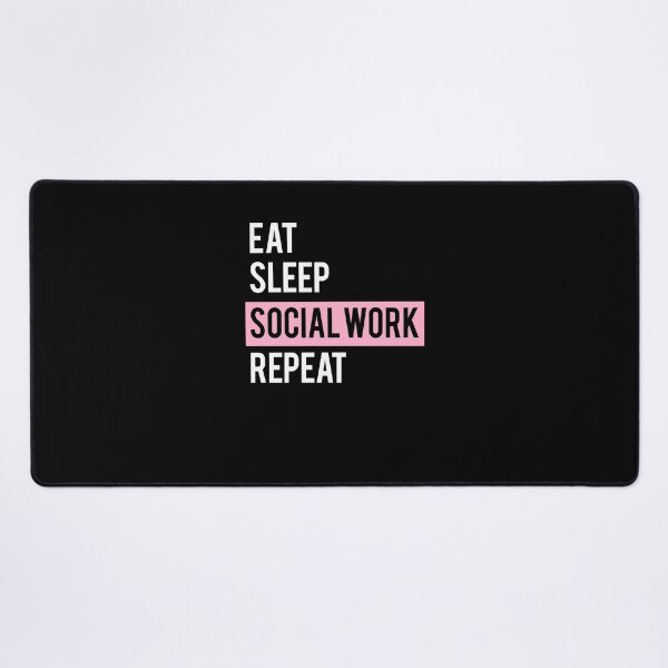 Item preview, SOCIAL WORK EAT SLEEP REPEAT designed and sold by RoselinLove.