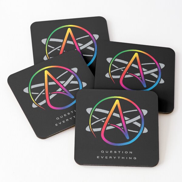 Item preview, Atheist Logo Atom Symbol Question Everything LGBTQ designed and sold by GardNewerd.