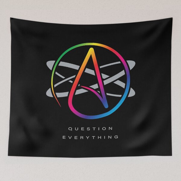 Item preview, Atheist Logo Atom Symbol Question Everything LGBTQ designed and sold by GardNewerd.
