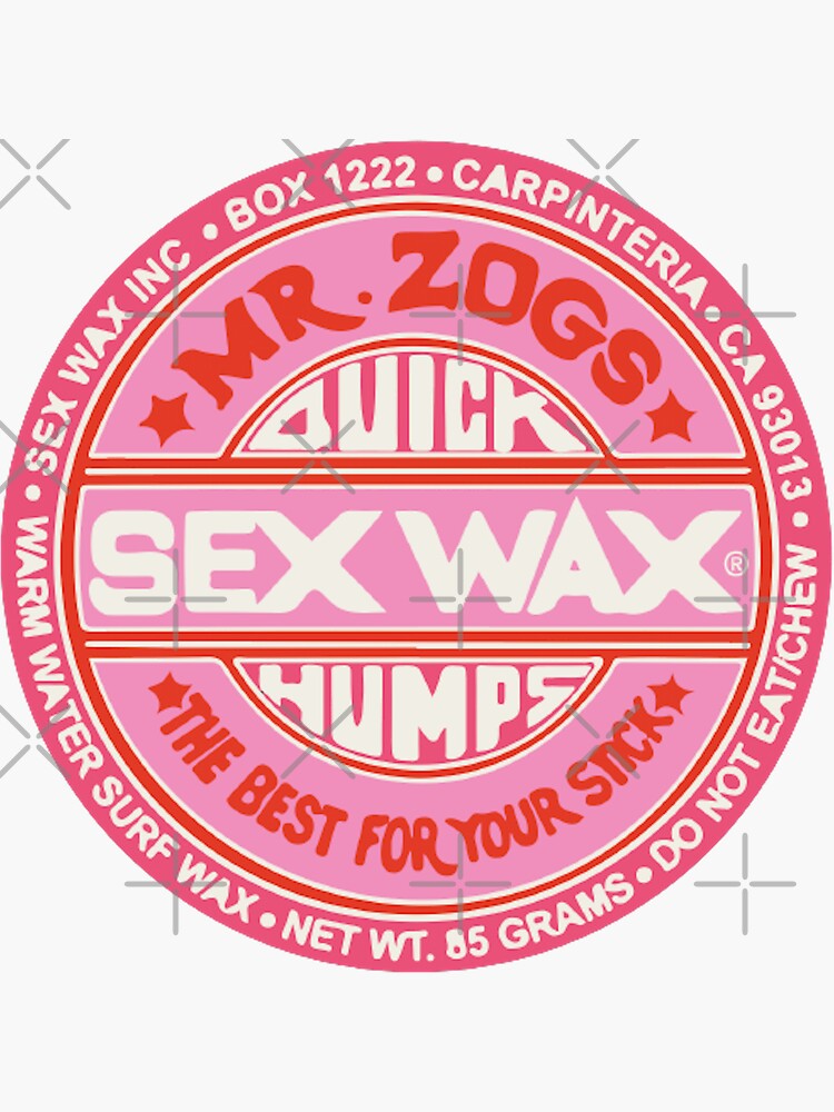 Mr Zog's Sex Wax - Yellow / Pink / Green w/black border Die Cut Round  STICKER!