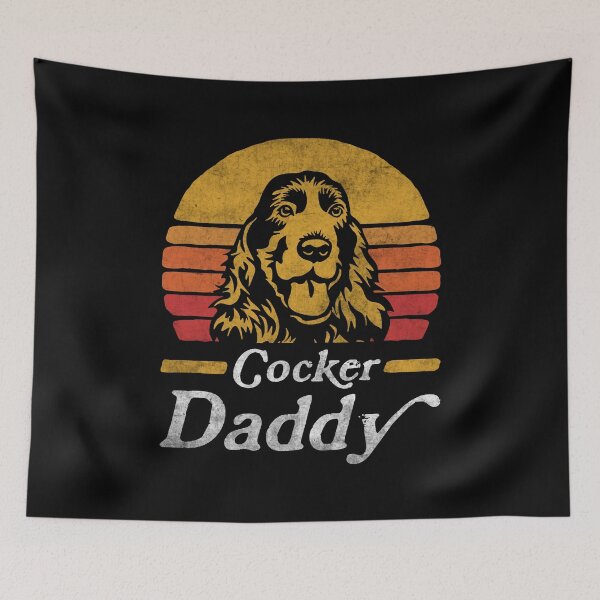 Item preview, Retro Vintage English Cocker Spaniel Daddy designed and sold by More Cute Dogs.
