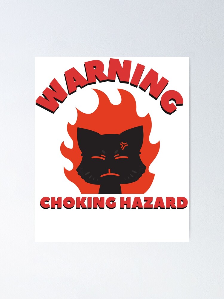 Love Funny Man Warning Choking Hazard Angry Fired Cat Empire Vintage