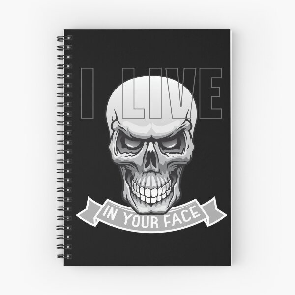 Item preview, I Live In Your Face Skull designed and sold by Boomroom.