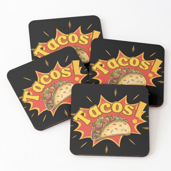 Item preview, Comic style taco, retro style taco designed and sold by Tanuja  Sharma.