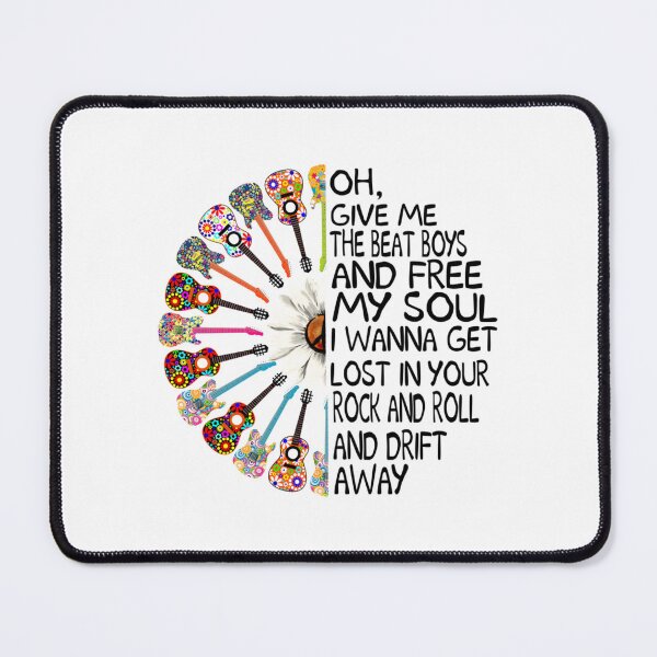 Item preview, Give me the Beat Boys And Free My Soul, Doobie Brothers, Drift Away, Lyric Tee   designed and sold by StudioSandeArt.