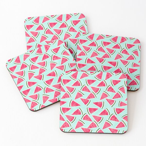 Item preview, Pink Watermelon Triangles Watercolor Fruit Design designed and sold by InovArtS.