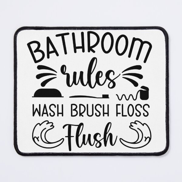 Item preview, bathroom rules designed and sold by angelescar.