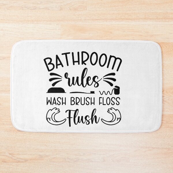 Item preview, bathroom rules designed and sold by angelescar.