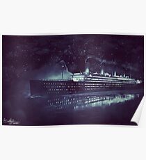 Titanic and Iceberg | Painting Poster