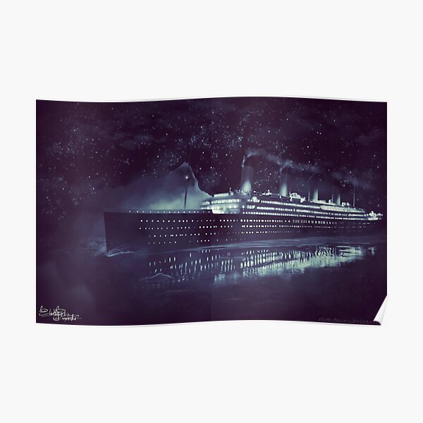 Titanic and Iceberg | Painting Poster