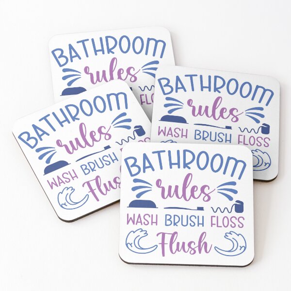 Item preview, bathroom rules designed and sold by angelescar.