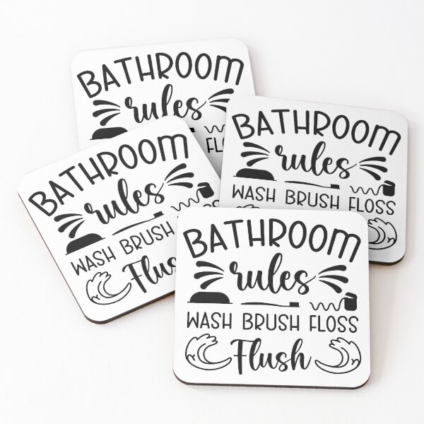 Item preview, bathroom rules designed and sold by angelescar.