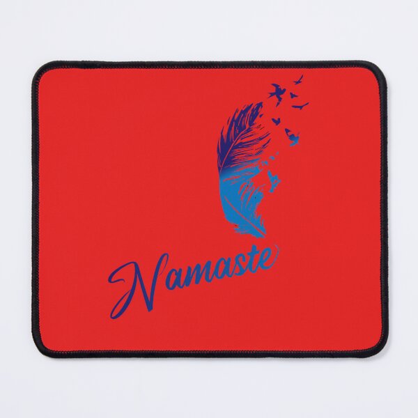 Item preview, Namaste Blue Feather Writing Illustrastion designed and sold by HerwigVob.