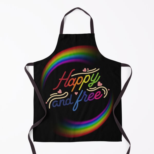 Item preview, Happy and Free..A bright and positive design in colors of the the rainbow to celebrate Pride designed and sold by Wonder & Whimsy.