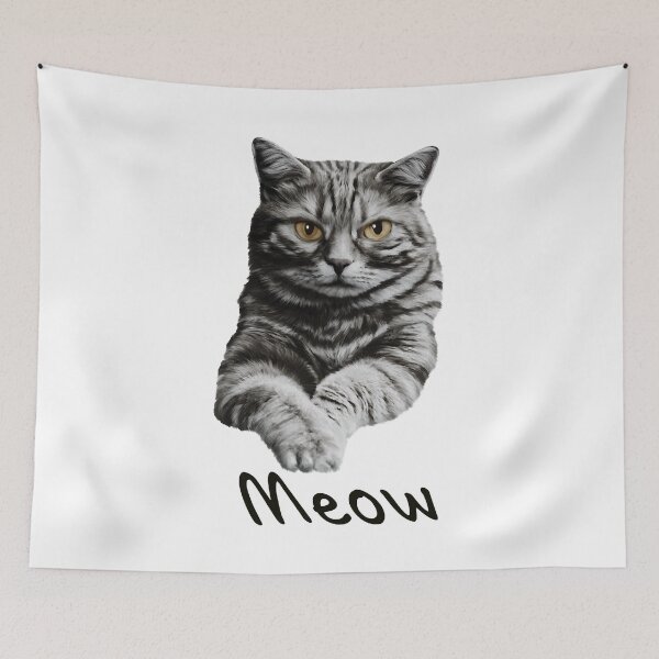 Item preview, Women Men Cat Meow Poster Special Present Retro Vintage designed and sold by VeraSueBumga.
