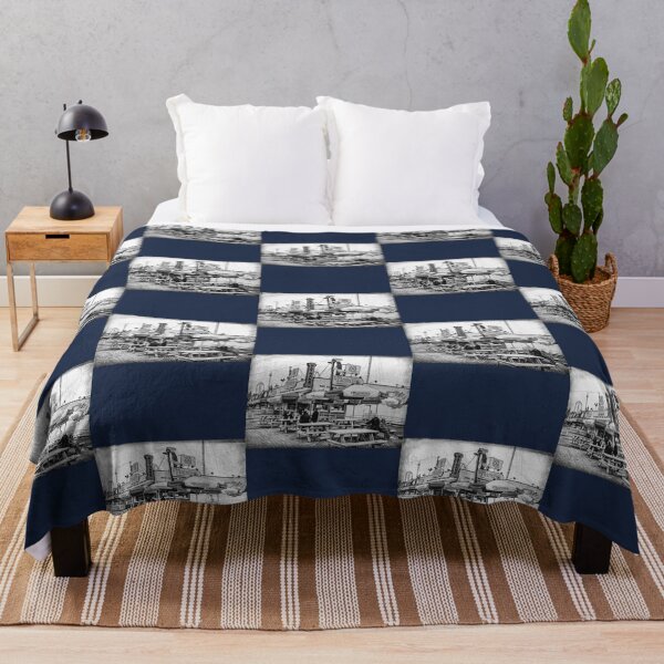 Item preview, Nathans Famous Frankfurters On The Coney Island Boardwalk Black and White designed and sold by ZedStoreDesigns.