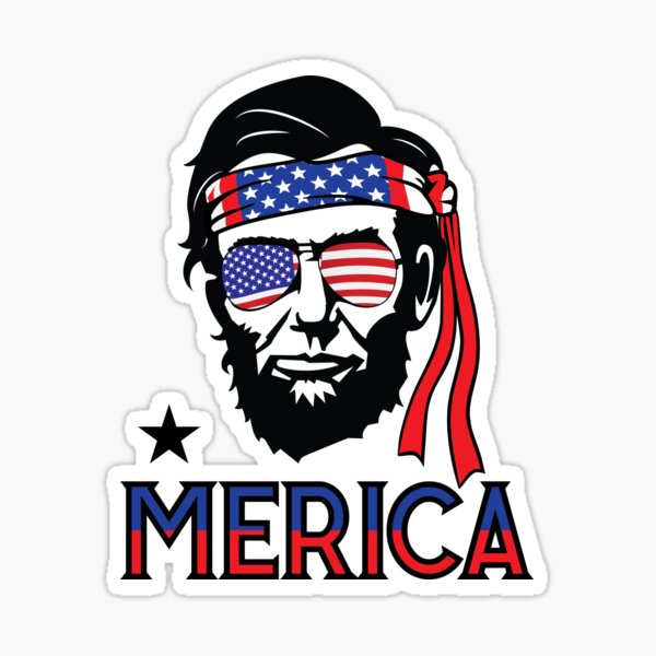 Item preview, Merica - Funny Abe Lincoln 4th of July Hip American T-shirt designed and sold by LiqueGifts.