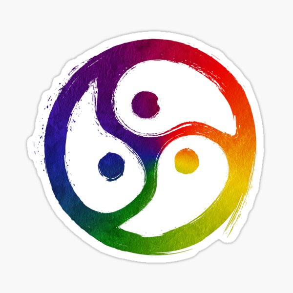BDSM Triskelion LGBT Pride Rainbow Sticker
