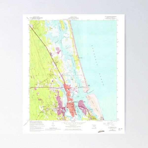Item preview, USGS TOPO Map Florida FL St Augustine 348685 1956 24000 designed and sold by wetdryvac.